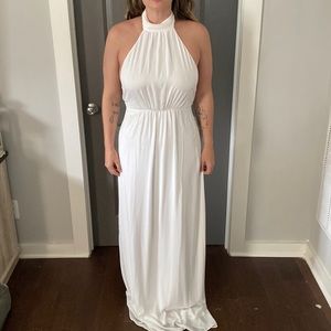 White maxi dress